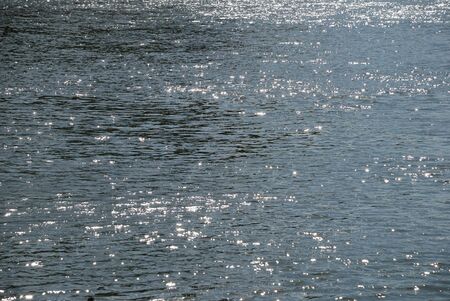 Background of a river surface shining from a sunlight