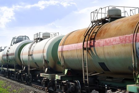 Railway tanks for mineral oil and other cargoesの写真素材