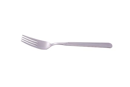 whole fork isolated on white の写真素材