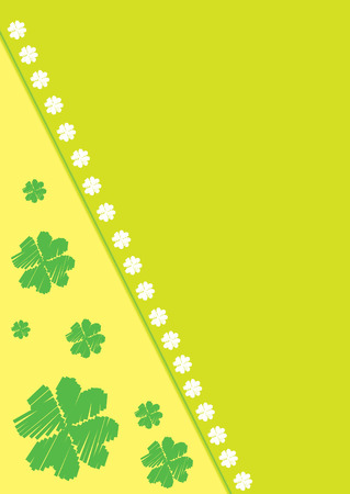 Abstract vector background with clover leafs themeのイラスト素材