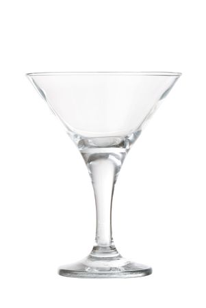 New transparent wineglass isolated on whiteの写真素材