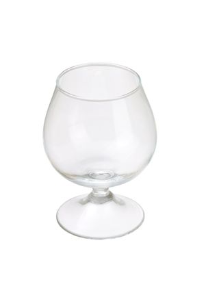 New transparent wineglass isolated on whiteの写真素材