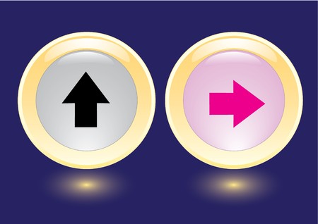 collection buttons with arrow iconのイラスト素材