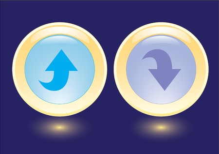 collection buttons with arrow iconのイラスト素材