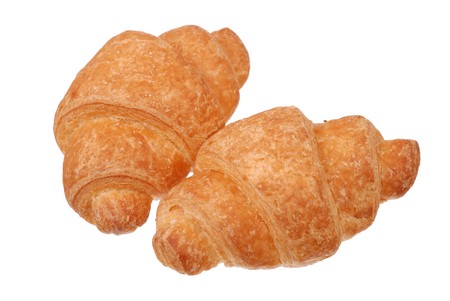 The fresh buns isolated on whiteの写真素材