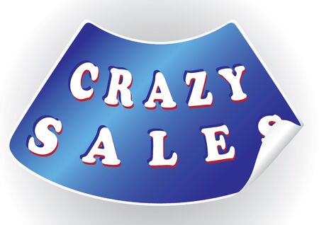 Crazy sales sticker のイラスト素材