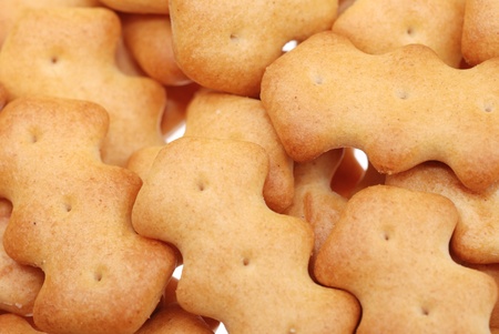 Background from cookies isolated on white