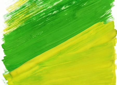 Abstract yellow and green background from watercolorの写真素材