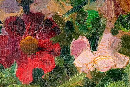 Abstract colorful background oil painting on canvas.の写真素材