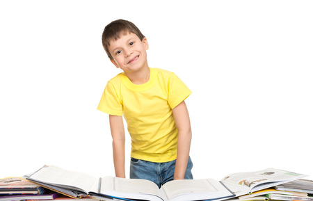 boy read a book