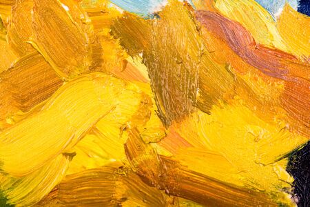 Oil painting abstract brushstrokes closeupの写真素材