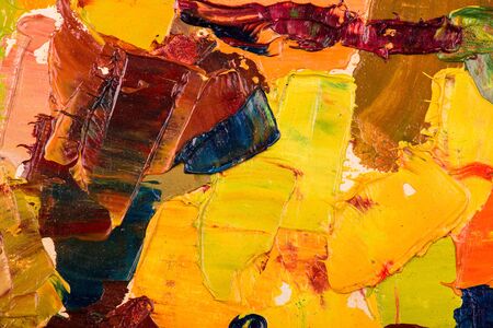 Oil painting abstract brushstrokes closeup