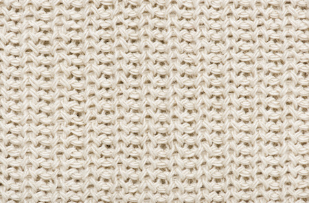 white knitted wool macro photo