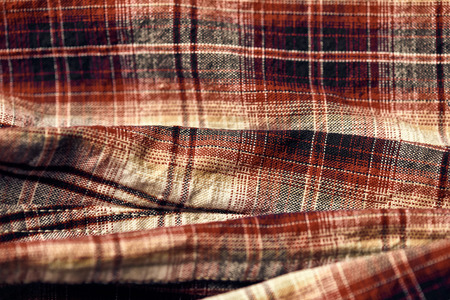 checkered fabric close up for texture or backgroundの写真素材