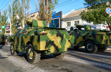 Tiraspol, Transnistria - September 2, 2020: military parade dedicated to the 30th anniversary of...