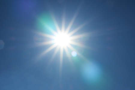sky, sun and clouds as background during the day, bright and beautiful