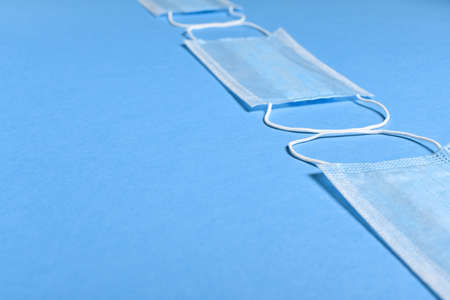 medical protective mask for respiratory protection against viruses, germs, covid or coronavirus, and other infectionsの写真素材