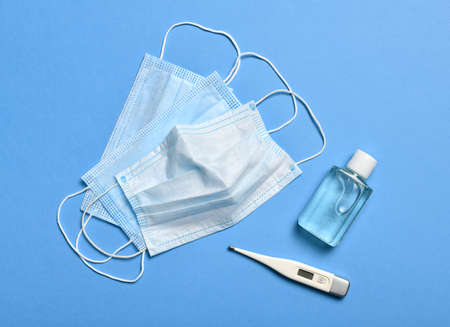 medical protective face mask for respiratory protection against germs, covid or coronavirus and...