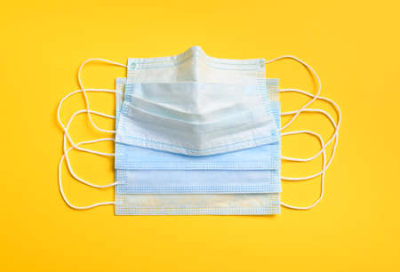 medical protective mask for respiratory protection against viruses, germs, and other infections on a...