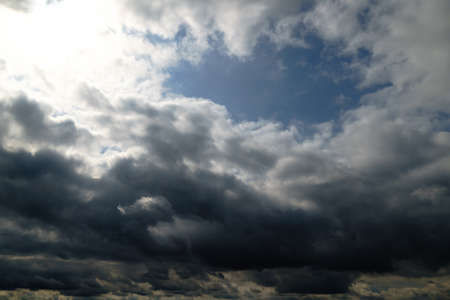 beautiful dark dramatic sky with stormy clouds before the rain