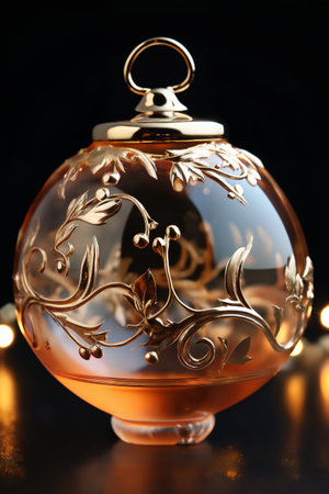 tiny glass gift and decoration for Christmas or New Year's holidayの素材