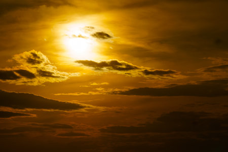 A beautiful abstract background with a sunset skyの写真素材