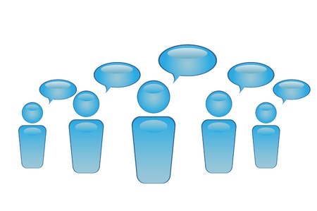 Social network of people talkingのイラスト素材