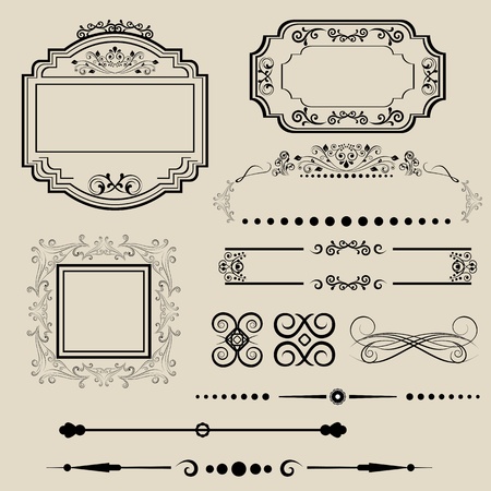 Ornamental border and frame designsのイラスト素材