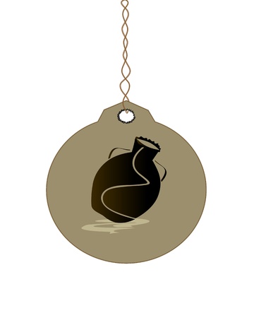 old jar of a pendantのイラスト素材