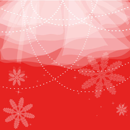 Christmas with snow and lightsのイラスト素材