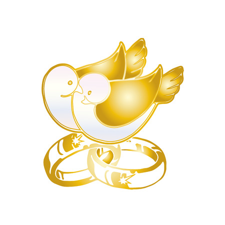 doves in loveのイラスト素材