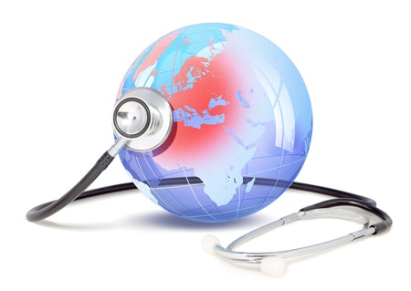 stethoscope on Europeの写真素材