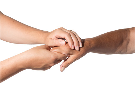 Helping the needy の写真素材