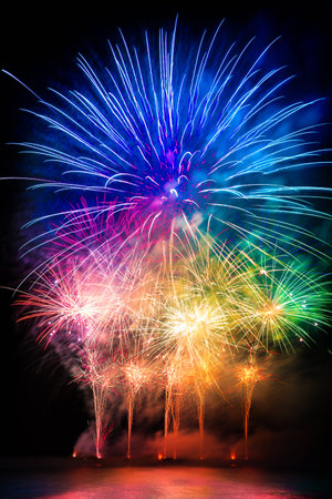 pyrotechnics explosion の写真素材