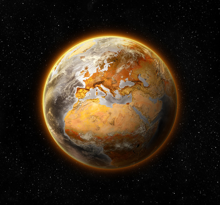 dead and barren world, concept of global warming, の写真素材