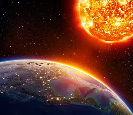 global warming of the earthの写真素材