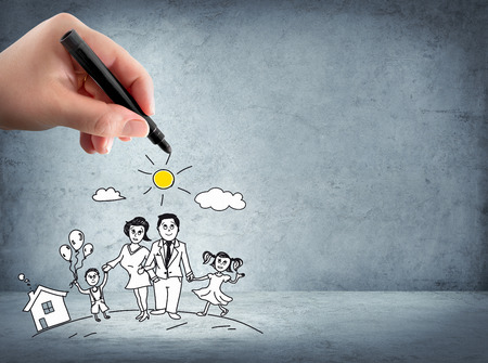 family support - insurance conceptの写真素材