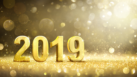 2019 - New Year decoration - Greeting cardの写真素材