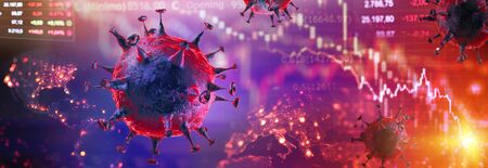 Abstract of Coronavirus And Financial Stock Market Crisisの写真素材