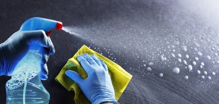 Cleaning And Disinfection With Disinfectant Spray