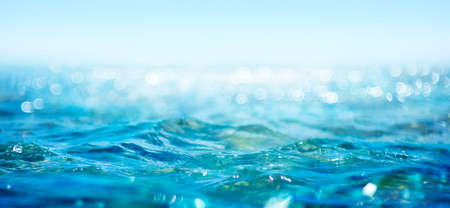 Abstract And Blurred Ocean With Defocused Lightsの写真素材