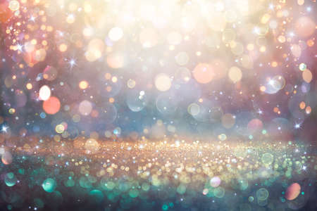 Shiny Glitter In Abstract Magic Christmas Background With Bokeh And Light Effectの写真素材