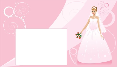 Bride and wedding background のイラスト素材