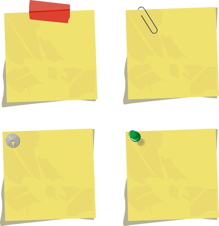 set of memosのイラスト素材