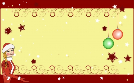 Christmas and New Year cardのイラスト素材