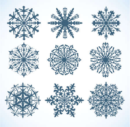 Collection of Snowflakesのイラスト素材