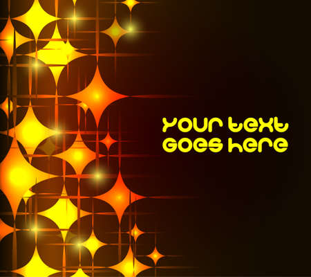 Modern background with neon orange starsのイラスト素材