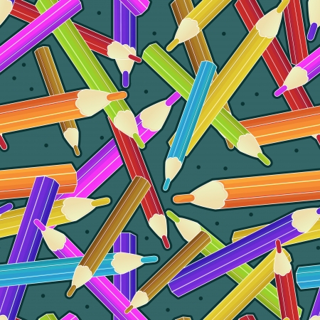 Seamless pattern with colored pencilsのイラスト素材