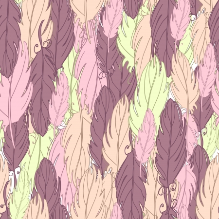 Seamless pattern with featherのイラスト素材