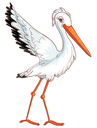 Stork illustrationのイラスト素材